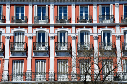 Doors, windows and balconies on a Madrid apartment building © Nicholas Brown