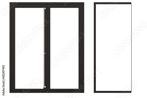 interior doors isolate on a transparent background, interior furniture, 3D illustration, cg render 