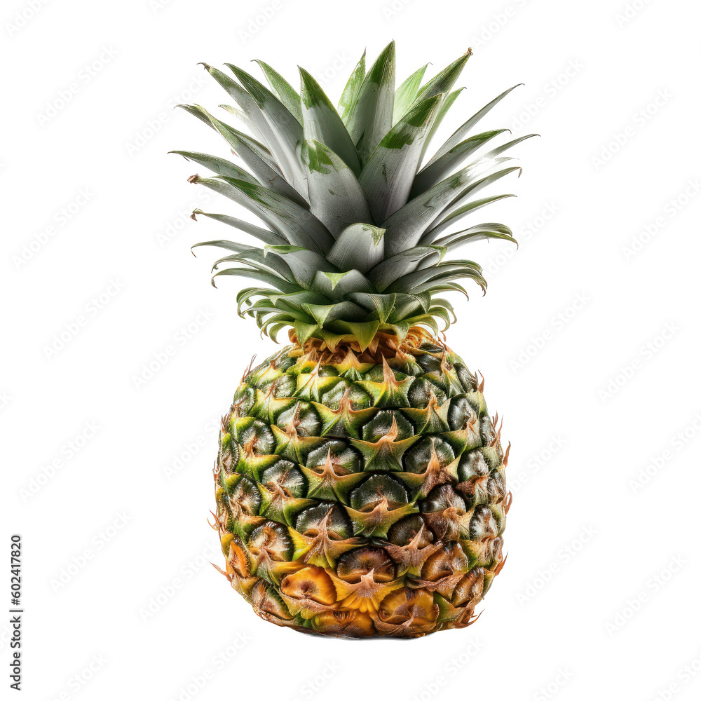Fototapeta premium Exotic Pineapple on a White Background