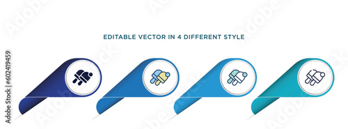   icon in 4 different styles such as filled, color, glyph, colorful, lineal color. set of  vector for web, mobile,