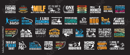 Fishing T shirt Design Bundle, Quotes about Fishing, Fishing T shirt, Fishing typography T shirt design Collection
