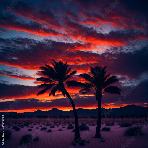 sunset on the beach