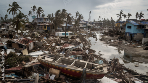 Describing How a Tropical Storm Devastates a Country and Its Impacts, generative AI