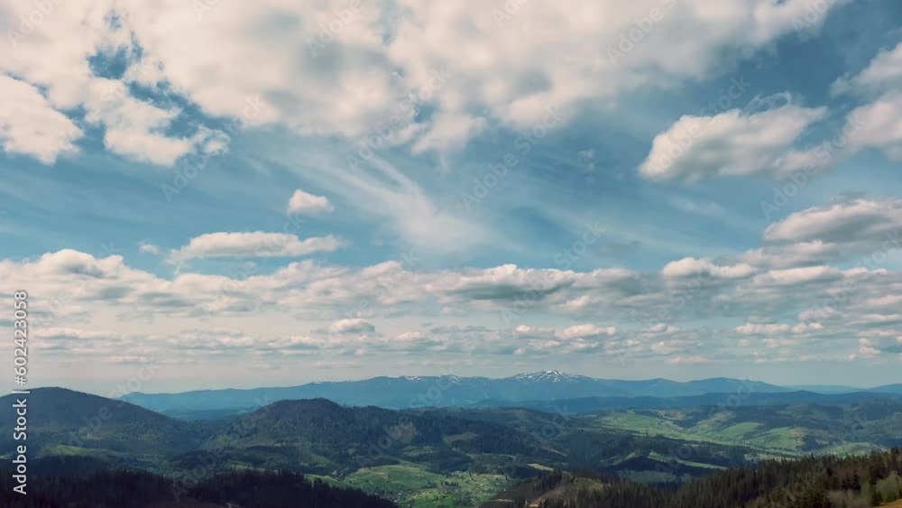 Carpathian mountains during the day in spring Carpathian mountains during the day in spring