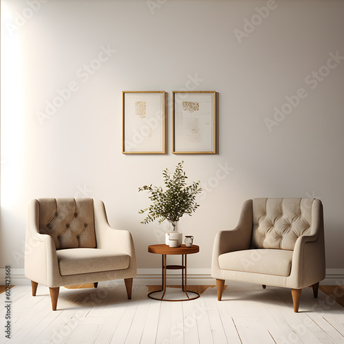 room with sofa, interior design, modern and simple