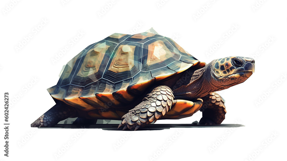 Obraz premium Turtle on a transparent background. Generative AI. 
