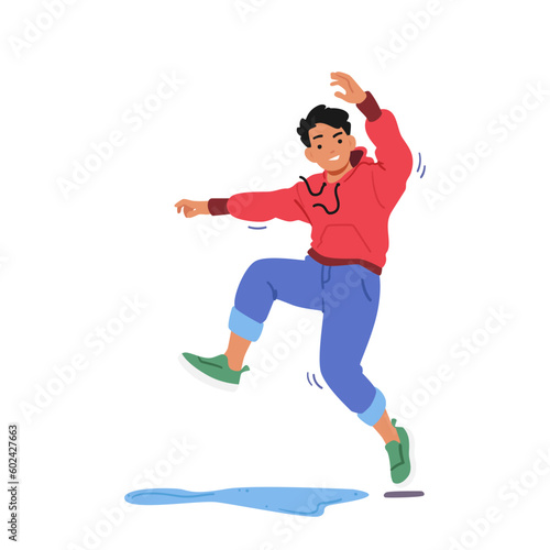 Boy Character Enjoying Playful And Mischievous Moments, Laughing And Creating Joyful Memories Through Pranks, Tricks