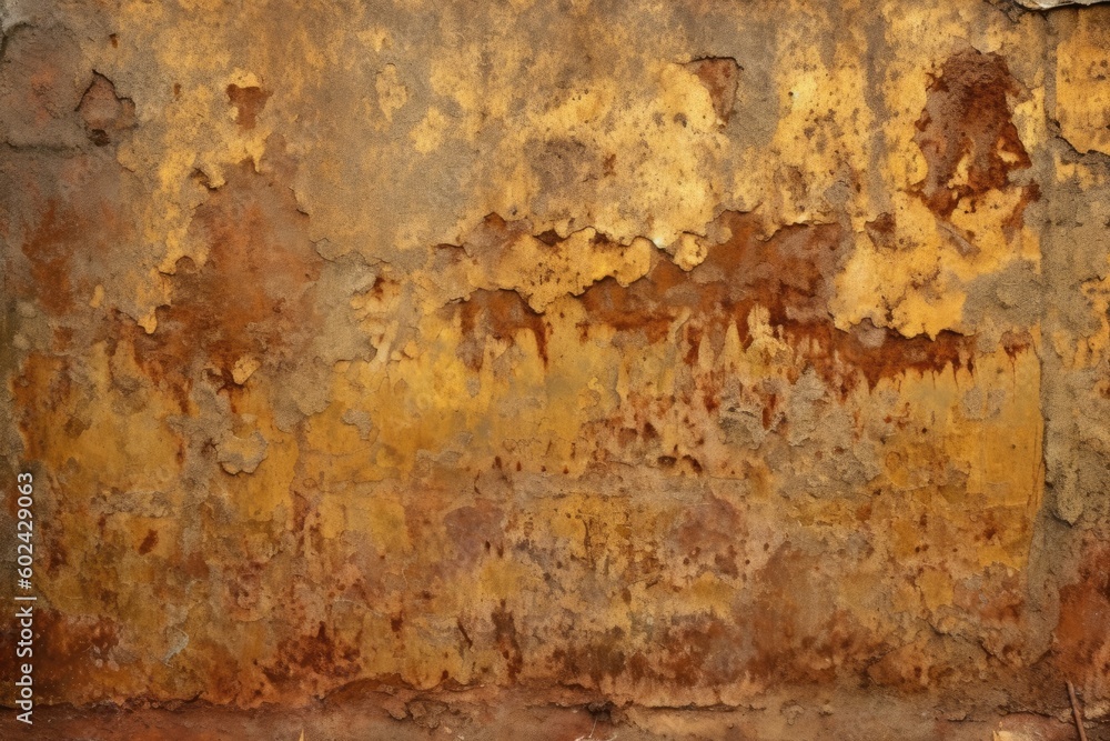 an abandoned and weathered wall with a bright red fire hydrant in the foreground Generative AI an abandoned and weathered wall with a bright red fire hydrant in the foreground Generative AI
