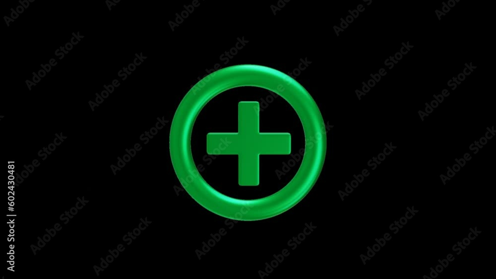Levitate health plus cross symbol animation background with alpha Levitate health plus cross symbol animation background with alpha