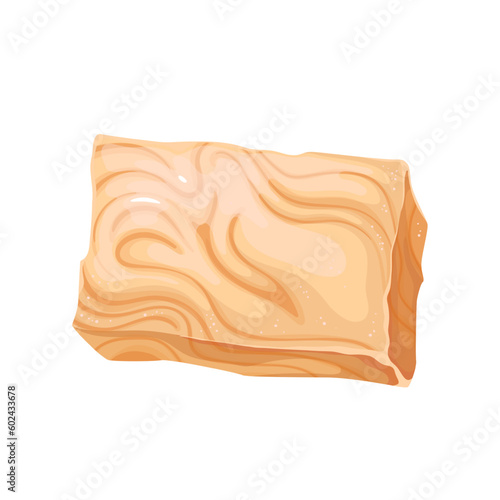 Ashwagandha handmade soap vector illustration. Cartoon isolated bar of ayurvedic craft soap with ashwaganda root extract, organic cosmetics for skin care and detox, spa treatment and home hygiene