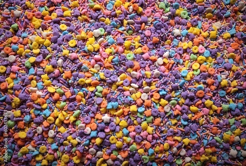 the colorful sprinkles on the floor, generative ai