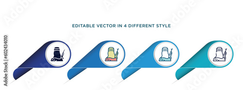   icon in 4 different styles such as filled, color, glyph, colorful, lineal color. set of  vector for web, mobile,