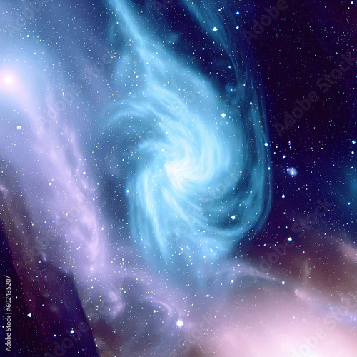 Swirling Galaxy Background  A Cosmic Illustration of the Universe s Energy  with Stars and Nebulas Creating a Dark  Fantasy Texture. generative AI