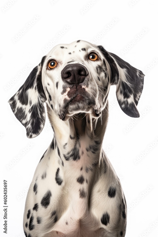 A dalmatian dog with a white background Generative AI