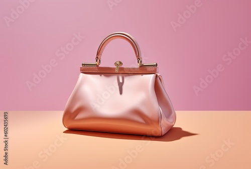 the maryjane bag on a pink background, generative ai