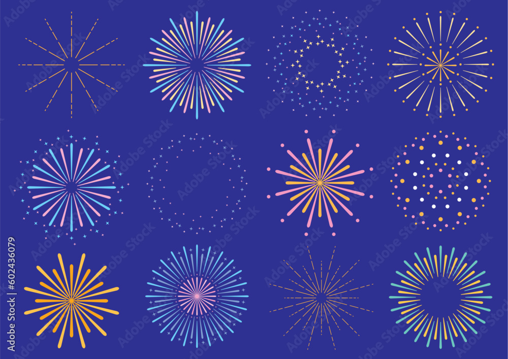 様々な形の花火セット 様々な形の花火セット