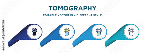 tomography icon in 4 different styles such as filled, color, glyph, colorful, lineal color. set of   vector for web, mobile, ui