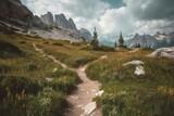 A Summer Hike in the Italian Dolomites: Explore Picturesque Mountain Trails in the Alps and Discover Italy's Natural Beauty: Generative AI