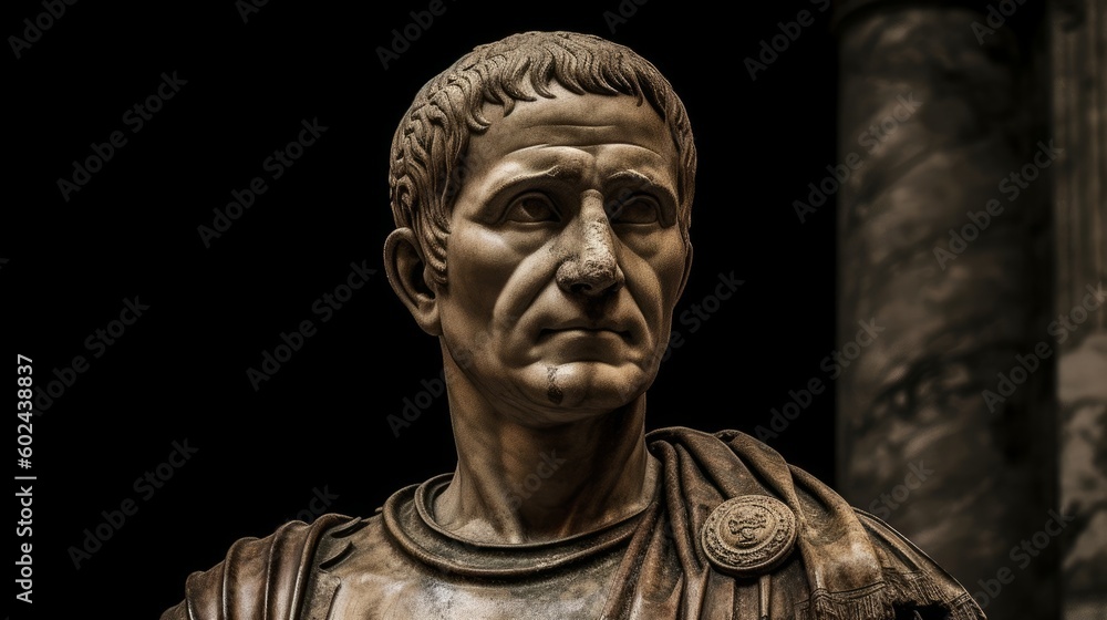 Ancient Rome Julius Caesar. AI generated