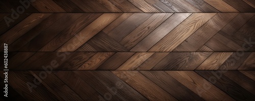 Wide banner with copy space with the texture of oak wooden design parquet. AI generative