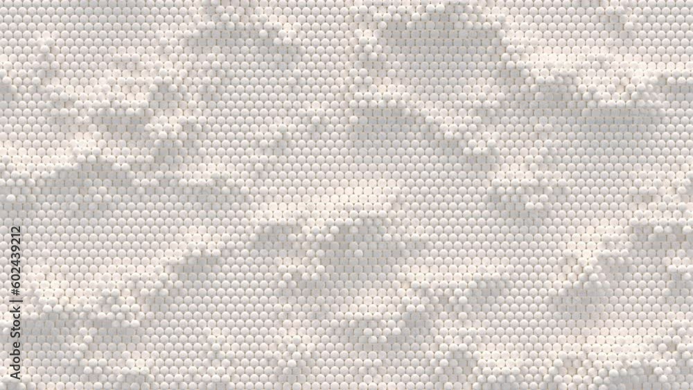Abstract ivory motion background from random moving spheres, seamless loop animation Abstract ivory motion background from random moving spheres, seamless loop animation