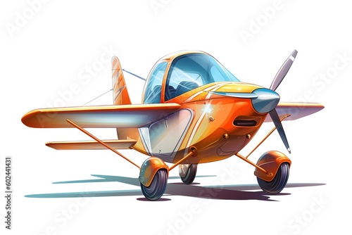 Illustration of ultralight aircraft. Generative AI. photo