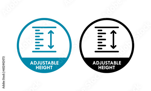 Adjsutable height design logo template illustration