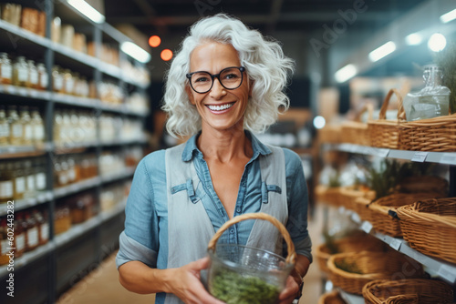 mature adult woman in a sup...