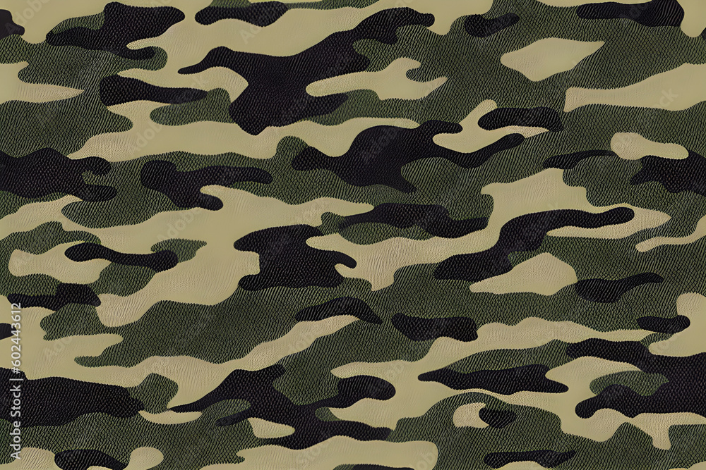 Fototapeta premium Beautiful texture of military camouflage. Generative AI