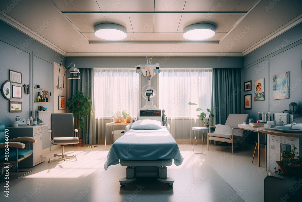 Interior concept of a hospital room - created with Generative AI technology
Interior concept of a hospital room - created with Generative AI technology