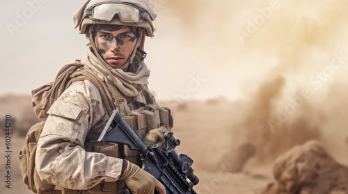 soldier in soldier's unifor...