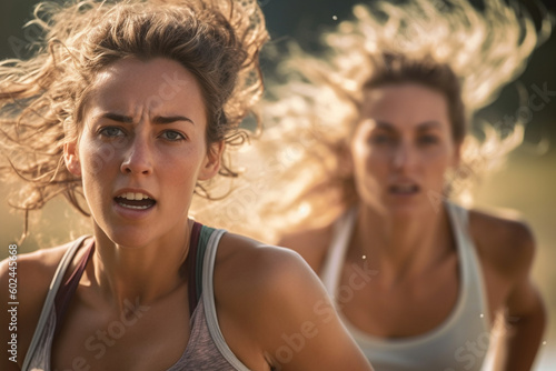 young adult woman jogging i...