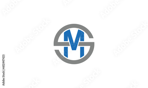 Free Download Initial MS letter with circle line logo SM abstract logo, White background with Blue and gray lettering, this is fully editable and resizable vector letter, suitable for any kind of business. - GFXLoad
