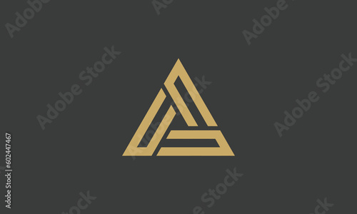 Triple c lettering triangle geometric shape design CCC littering icon initial letter Pyramid shape C sign.