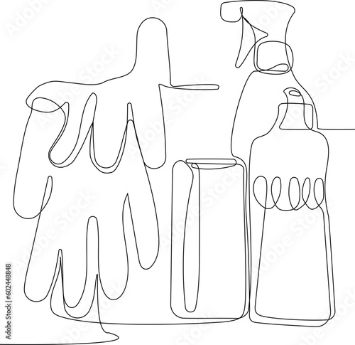 Home cleaning service landing page design concept, illustration of janitors with cleaning tools. Vector illustration