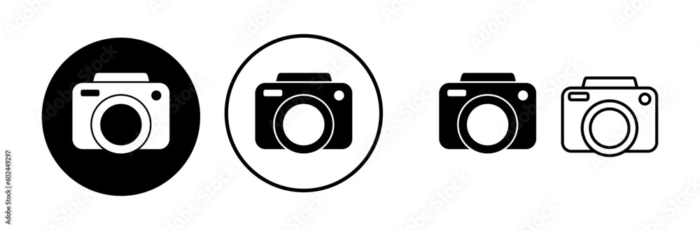 Camera Icon in trendy flat style isolated. Camera symbol web site design Camera Icon in trendy flat style isolated. Camera symbol web site design