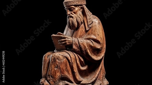 Religious figure from the Middle Ages. AI generated