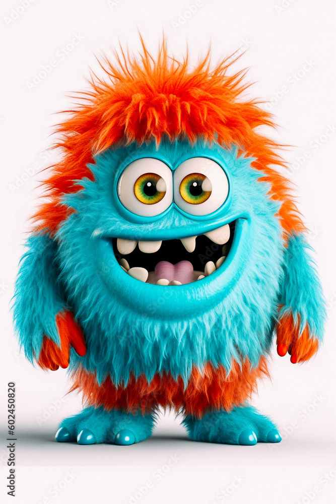 A cartoon monster A cartoon monster