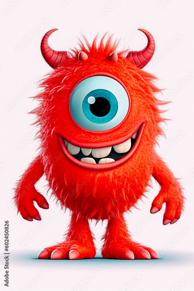 A cartoon monster A cartoon monster