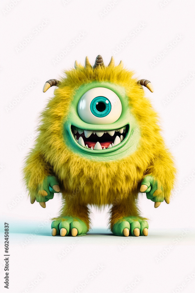 A cartoon monster A cartoon monster