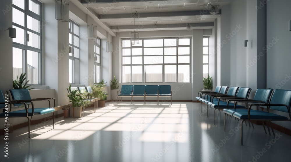 Waiting room - A room in a building such as a doctor. AI generated Waiting room - A room in a building such as a doctor. AI generated