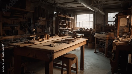 Workshop A space designated for woodworking metalwor. AI generated