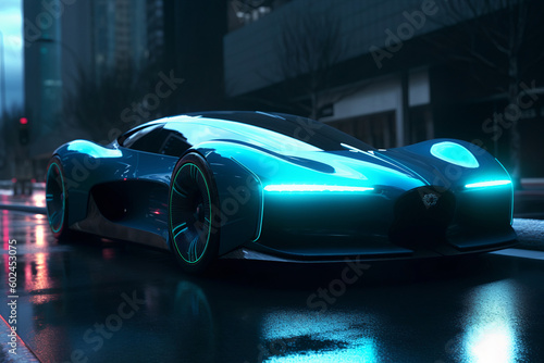 3D Render of Futuristic Sports Car © molllo design studio