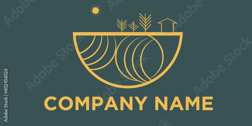 
a simple house logo and a bit of combination with trees