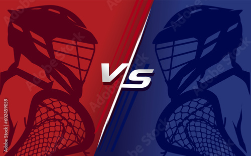 Great editable vector background of lacrosse versus or comparison best for your digital and print resource