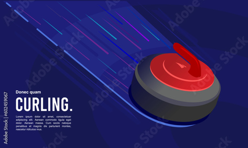Premium Illustration of curling sport stone best for your digital graphic and print