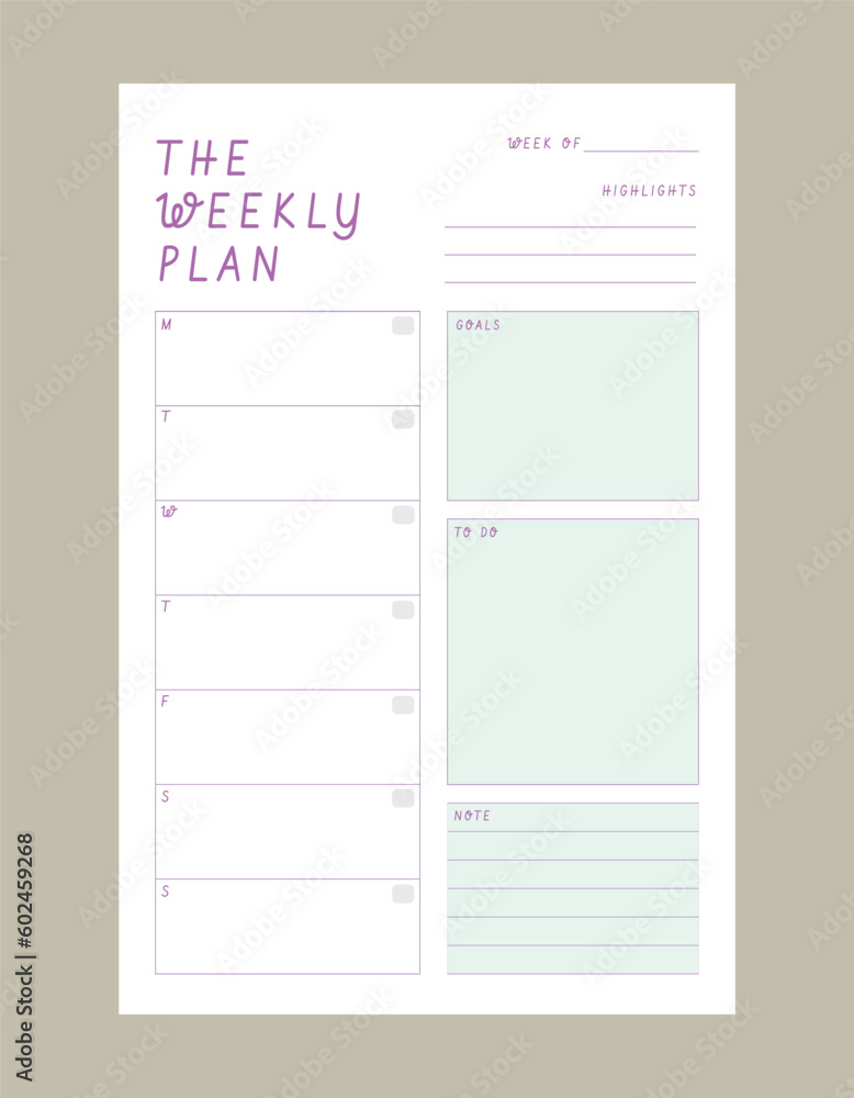 Daily and weekly and monthly plan. Vector illustration. Daily and weekly and monthly plan. Vector illustration.