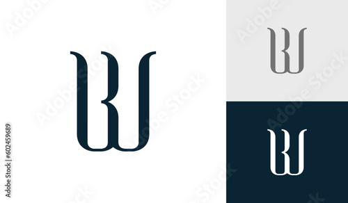Letter BW initial monogram logo design