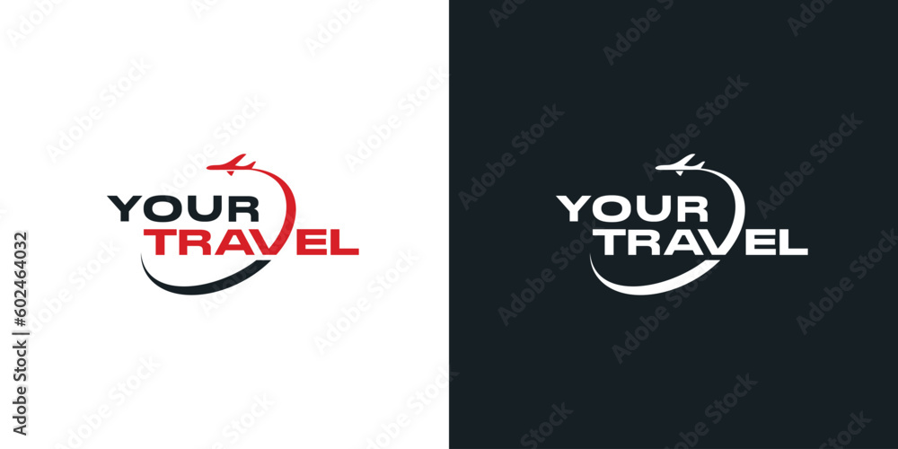 Modern and unique airplane travel logo design 5 Modern and unique airplane travel logo design 5