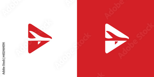 Modern and unique airplane travel logo design 16